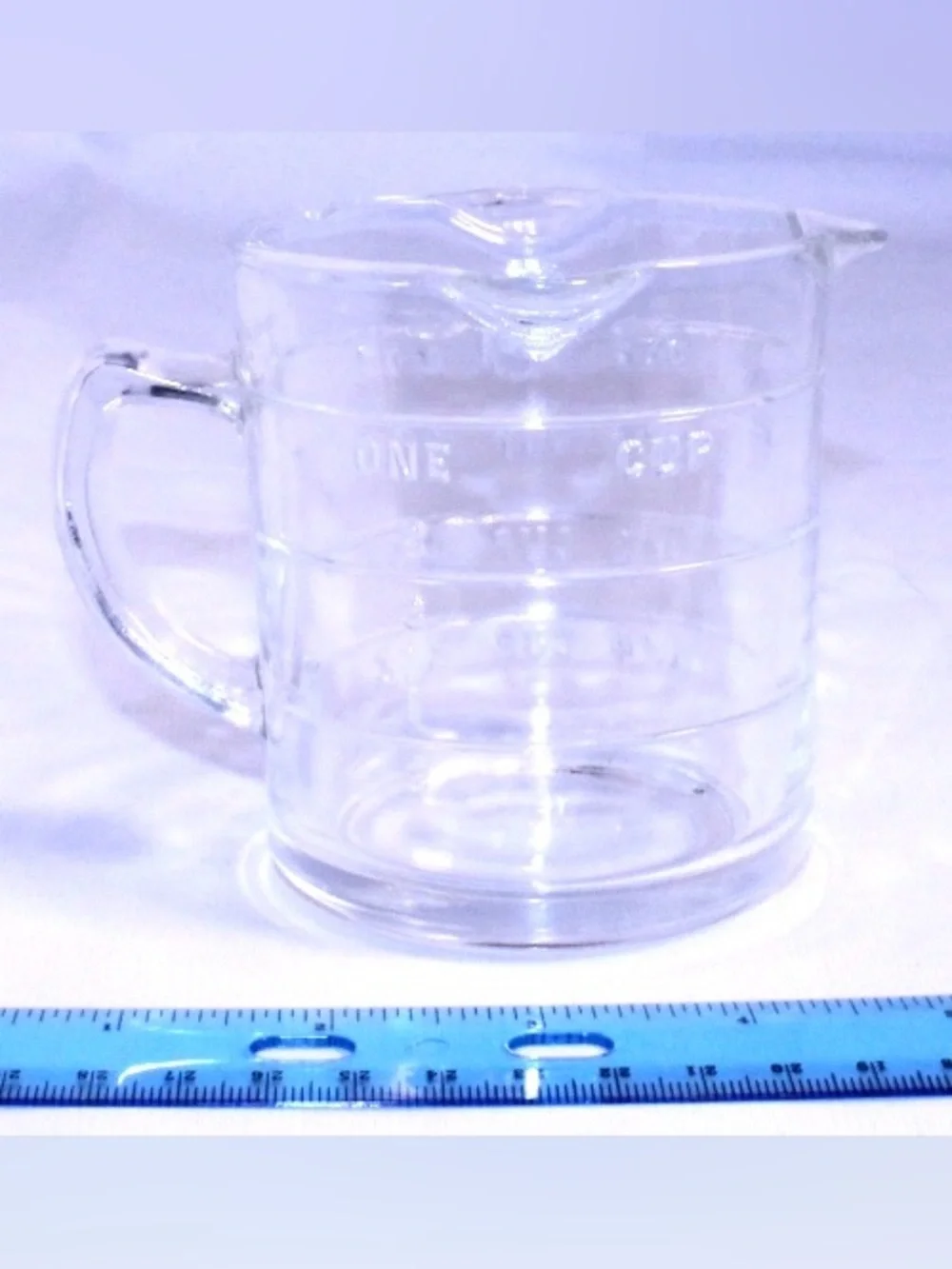 Antique Glass Measuring Cup with Handle - Transparent ONE CUP - Three Spouts